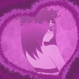 Девушка в сердечке