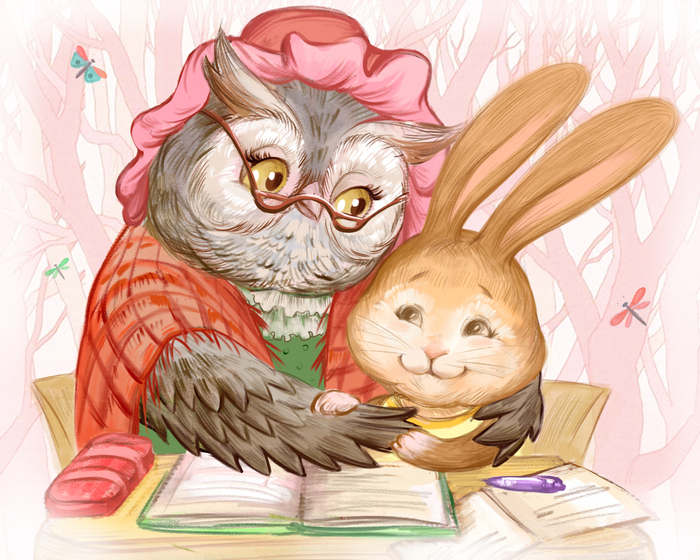 "Тетушка Совулия и Шэтси" - иллюстрация к книге "Летауший заяц"