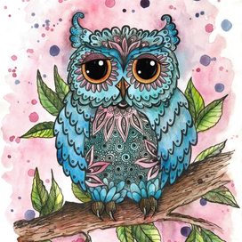 Голубая сова