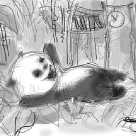 панда отдыхающая