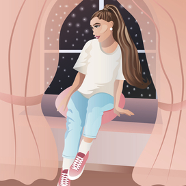 The girl with the ponytail