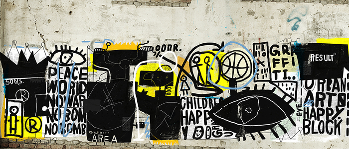 Граффити "Блок счастья"