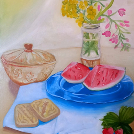 натюрморт с арбузом
