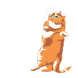 рыжий наглый кот