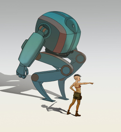 Робот и девушка