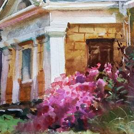 Домик с азалией.