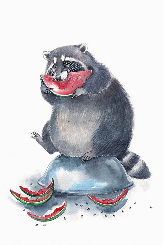 Енот и арбуз - и пусть весь мир подождёт!