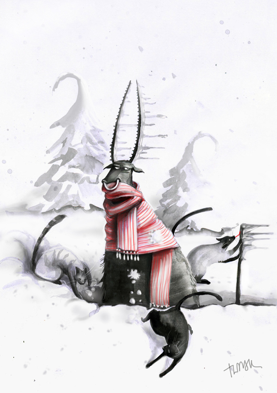 Зима поймала