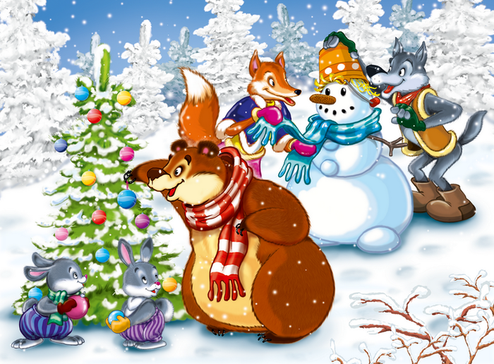 Новогодний разворот для журнала