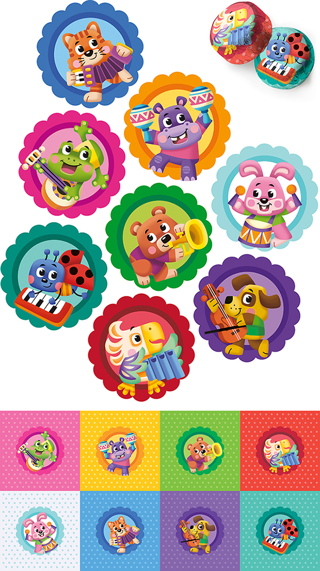 персонажи для упаковки конфет