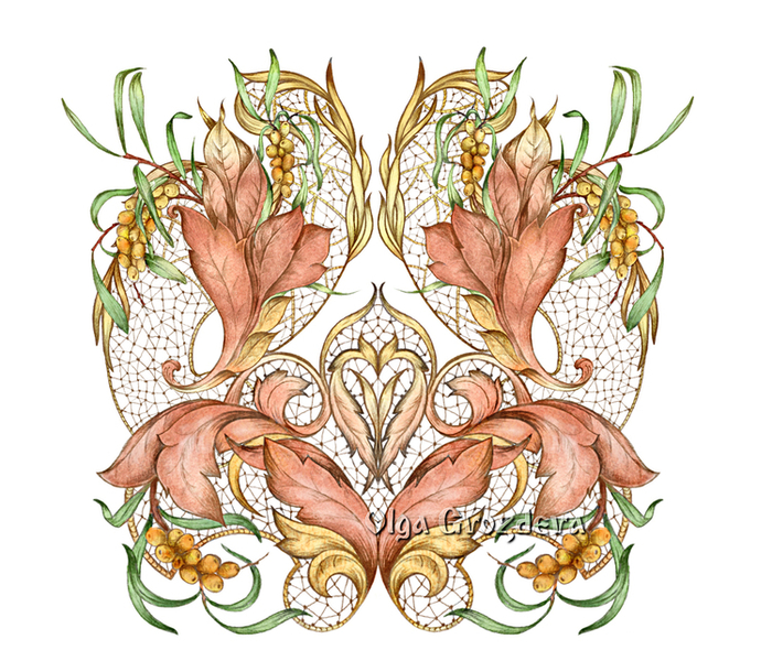 Орнамент. Облепиха.