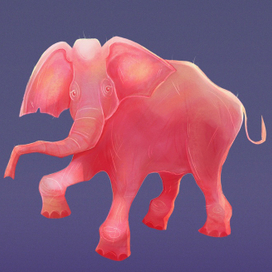 иллюстрация слона в стилизации 