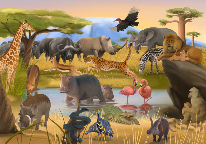 Животные в Саванне 