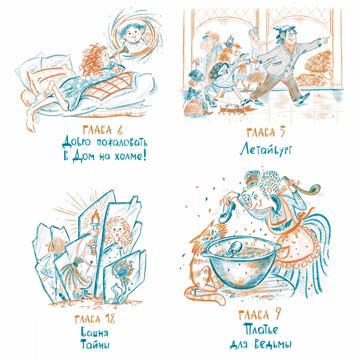 Колдунья Огненного театра, Ид Пять четвертей. Шмуцы,заголовки