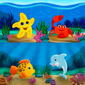 Иллюстрации к книге Морские обитатели