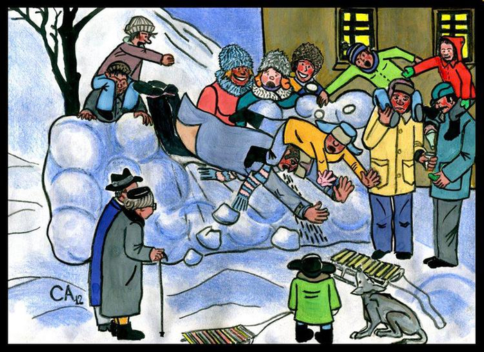 Волоколамск. Взятие снежного городка