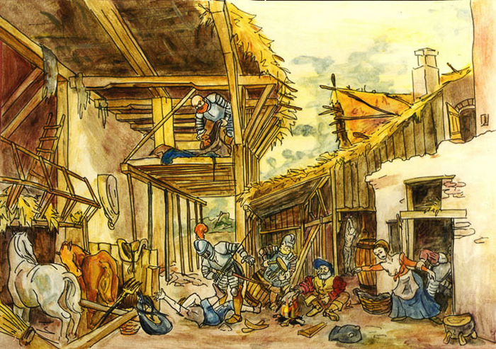 "Мародеры" к роману Ганса Якоба Кристофа Гриммельсгаузена "Симплициссимус".