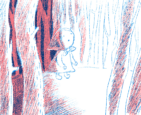 девчушка в лесу