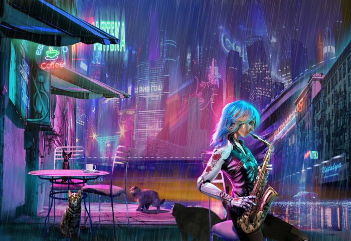 Кот на перекрестке