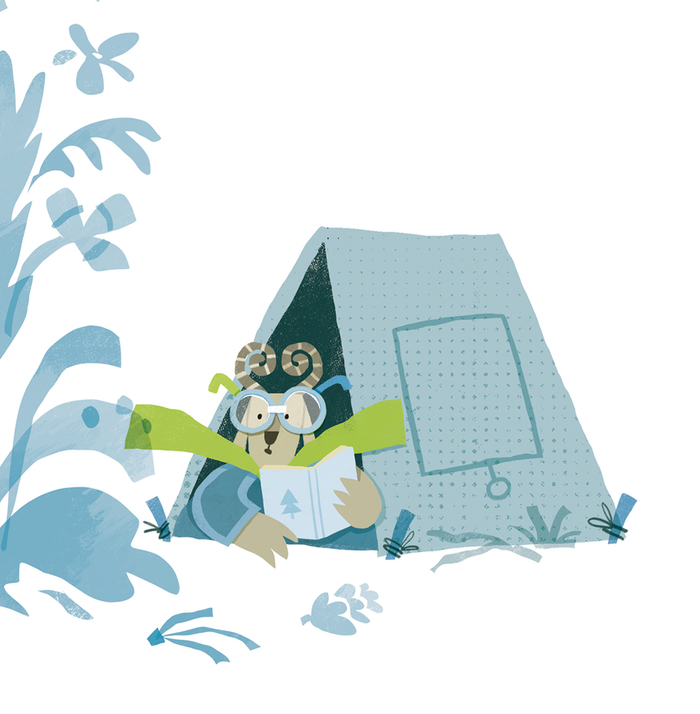 Коза в палатке