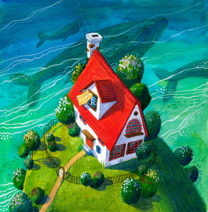 Иллюстрация из серии "Острова в океане"