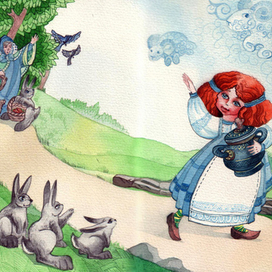 Братья Гримм. Cказка Горшочек каши.