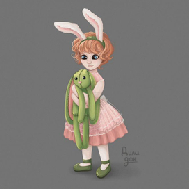 Девочка - зайка.