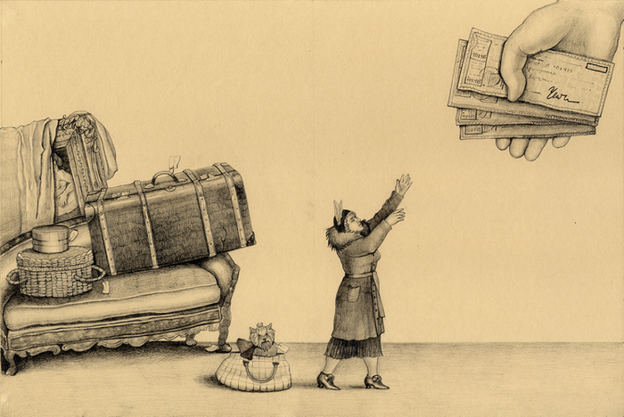 С. Маршак "Багаж". Разворот.