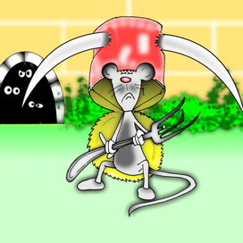 Иллюстрация к басне Эзопа про мышей и ласок