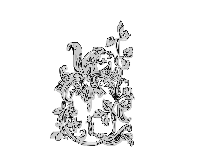 деталь лепного украшения