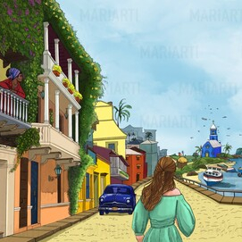 Иллюстрация к книге "The Dog Who Wanted to Go to Church"