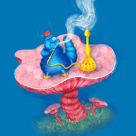 Гусеница из Алисы в стране чудес