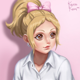 Фанарт на Адзусу из аниме ORANGE.