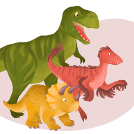 Динозавры - персонажи для книги