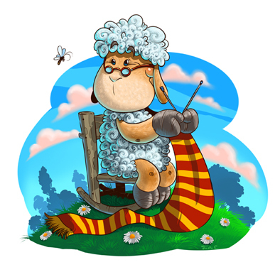 Овечка вяжет