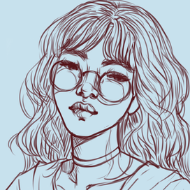 Девушка в очках (скетч)