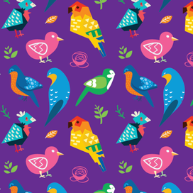 Паттерн с птичками