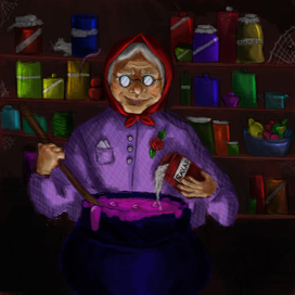 Бабушка варит варенье