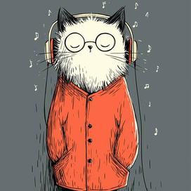 Умка слушает музыку