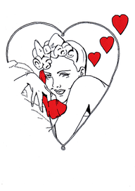 Пин-ап открытка на День Св. Валентина