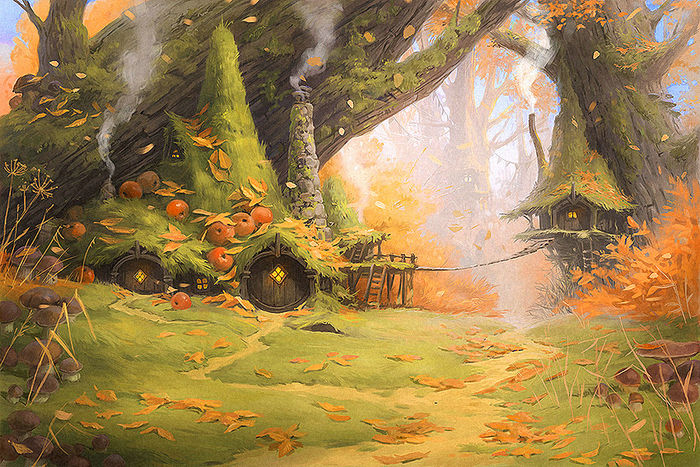 Лесная деревенька