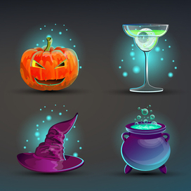 Game icons Halloween.