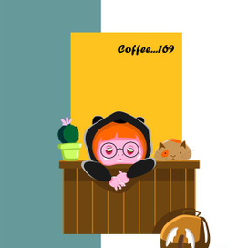 Девочка и кот 