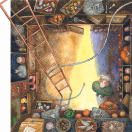 Иллюстрация к книге Л.Улицкой "История про кота Игнасия трубочиста Федю и одинокую Мышь"