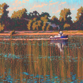 Вечер на Волге