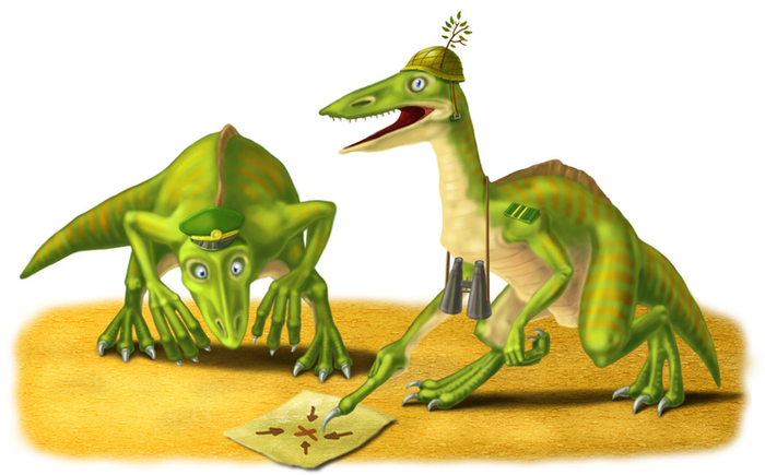 Динозавры. Скетч-иллюстрация 9