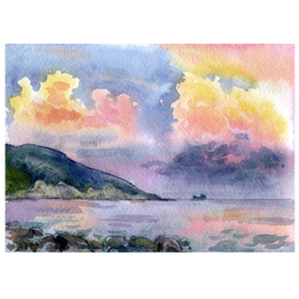 Этюд"Вечер на море"