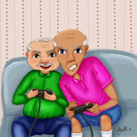 два друга проводят весело время