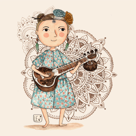 Девочка с ситаром