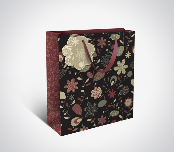 макет подарочного пакета 